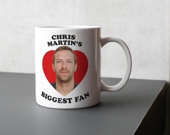 Taza "Mayor fan" de Chris Martin / Regalo para amantes de la música Coldplay