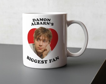 Damon Albarn&#39;s biggest fan mug | Celebrity Crush Mug | Gift for Her | Best Friend Gift | Birthday Mugs | Blur |  Gorillaz | Britpop