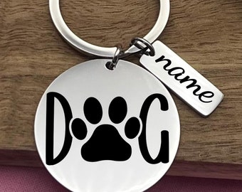 Custom Dog Stainless Steel Keychain: Personalized Pet Lover Gift
