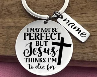 Personalized Stainless Steel Jesus Keychain - Custom Faith Keyring