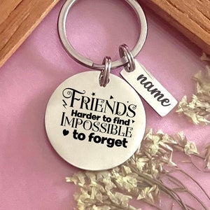Custom Keychain for Best Friends - Stainless Steel Keychain for Christmas Gift