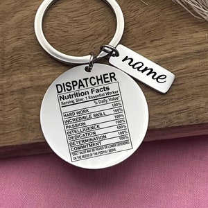 Custom Dispatcher Keychain: Funny Stainless Steel Profession Keyring