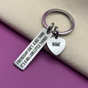 Personalisierter Edelstahl Schlüsselanhänger: Personalisiertes Freundschaftsgeschenk