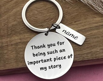 Custom Thank You Stainless Steel Keychain: Sentimental Gift