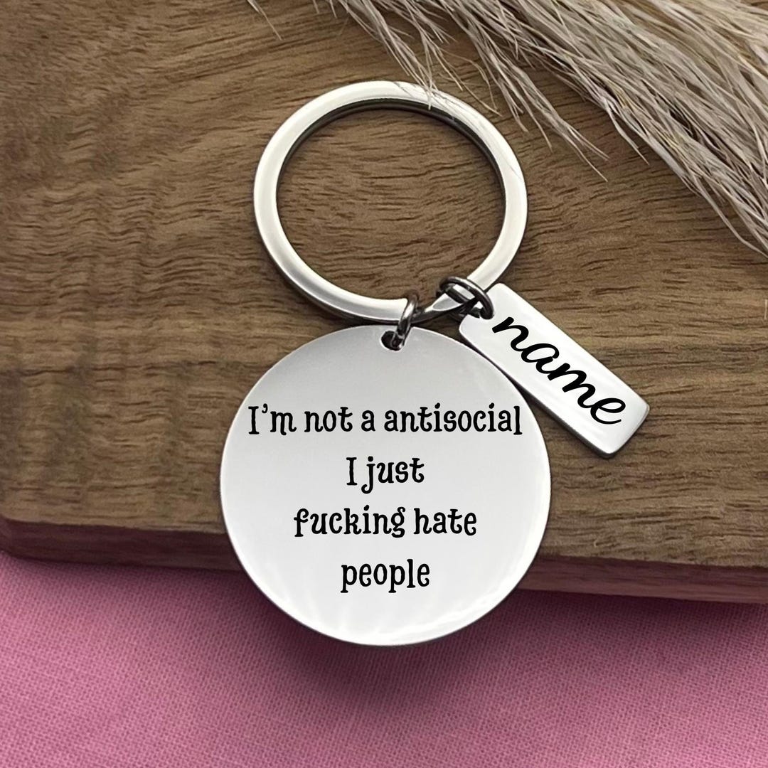 Personalized Sarcastic Stainless Steel Keychain β Engraved Gift for ...