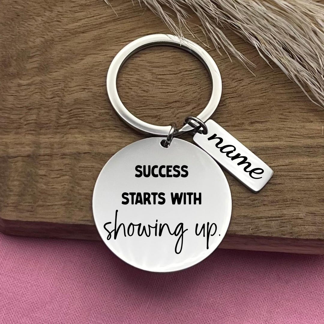 Key Chain Inspiration Personalized Stainless Steel Inspiration Keychain: Encouragement Gift ...