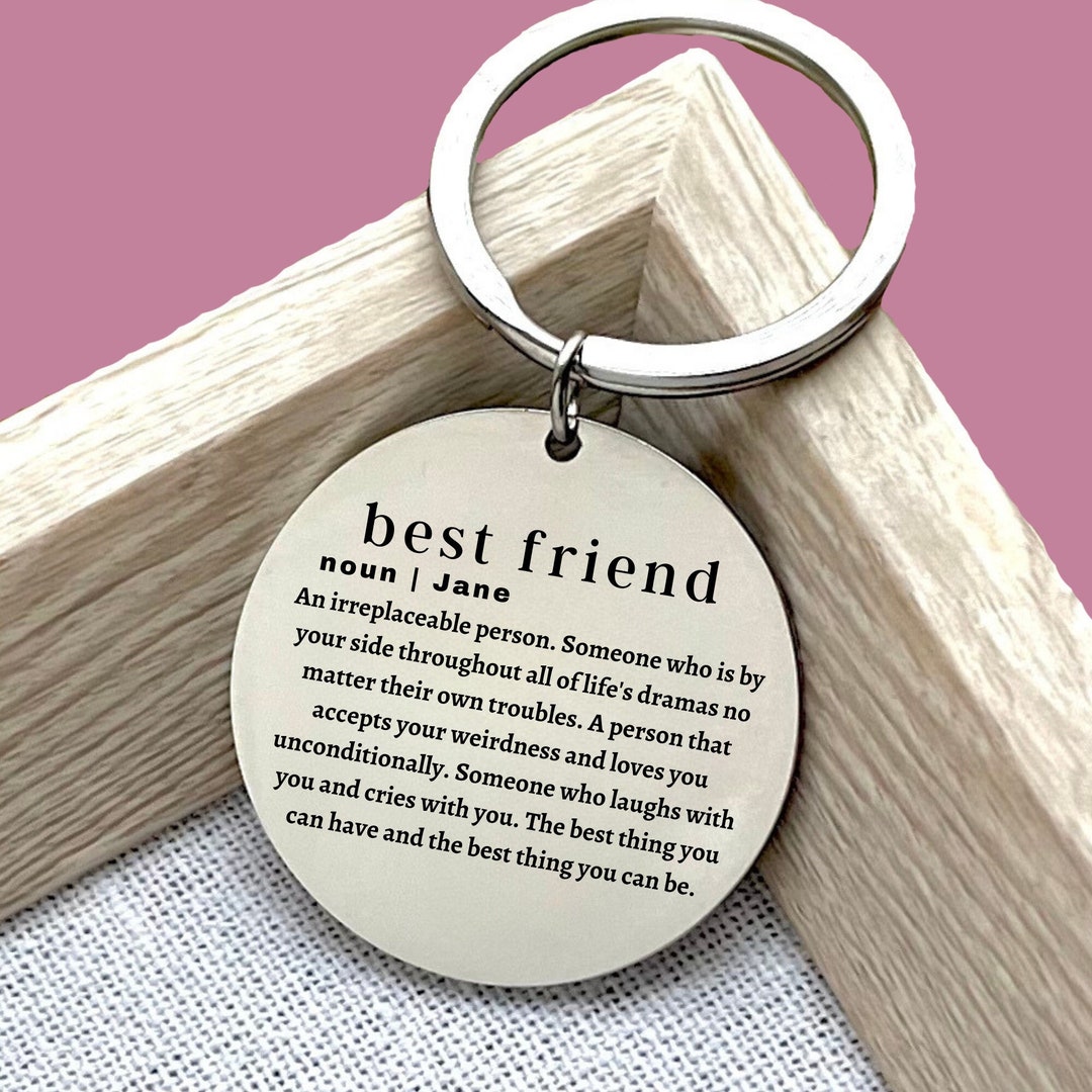 Custom Best Friend Stainless Steel Keychain Custom Definition Keychain