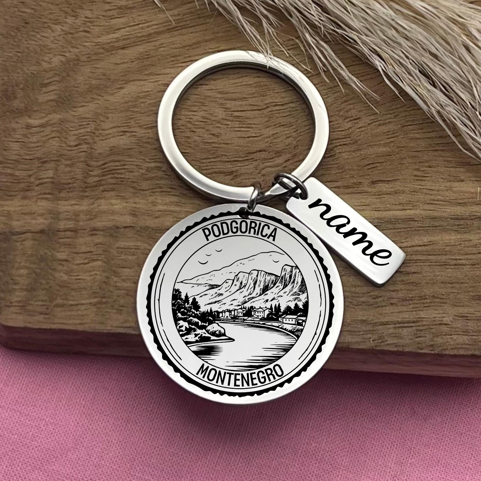 東京オリンピック　ピンズ　モンテネグロ　Montenegro Personalized Podgorica Keychain: Montenegro Stainless Steel