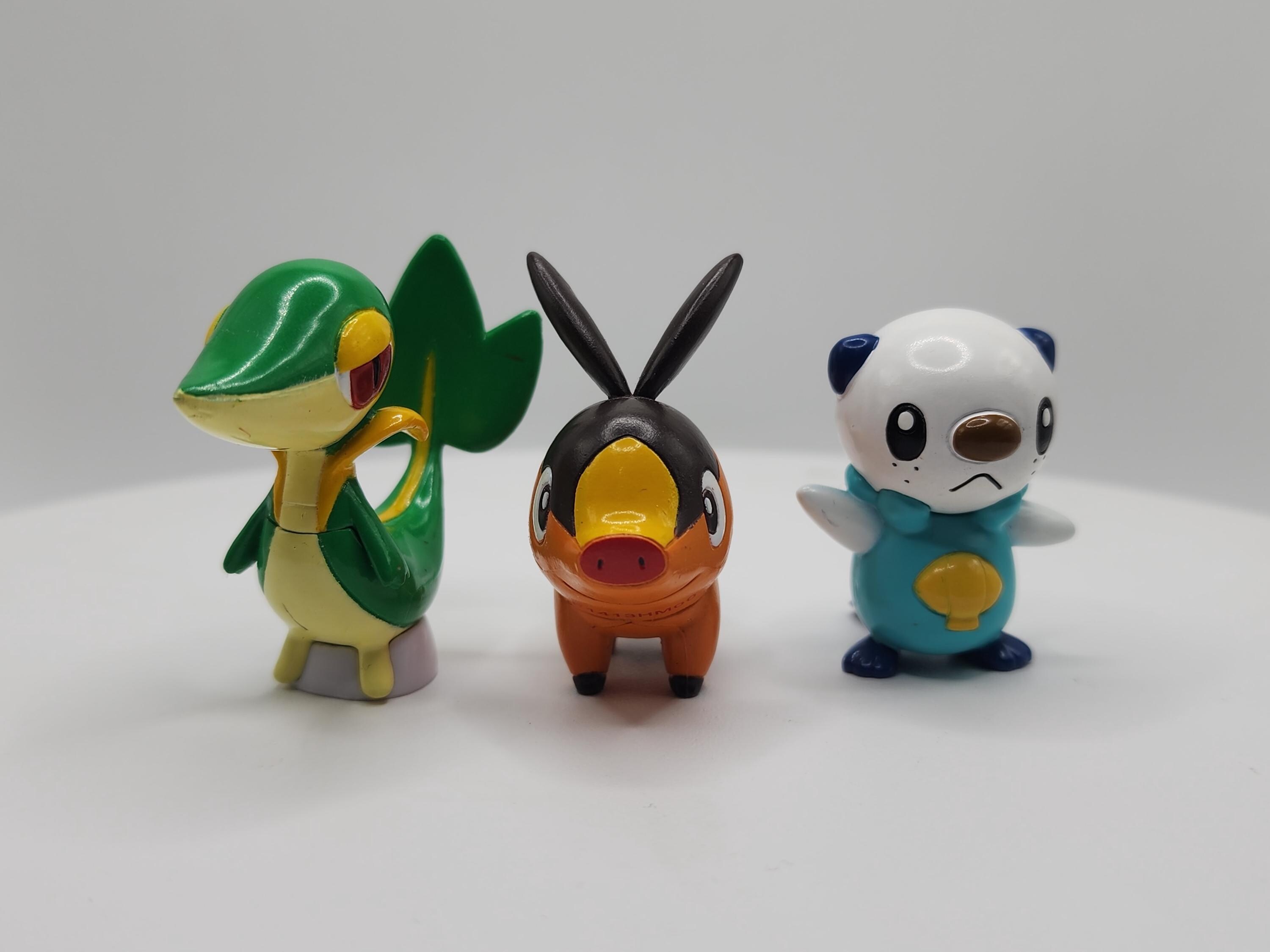 Pokemon Tomy Figures Gen 5 Starters Snivy Tepig Oshawott - Etsy