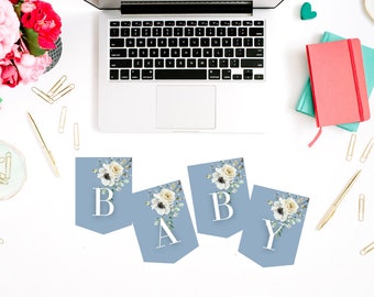 Baby in bloei - Vlaggenlijn - Blauw