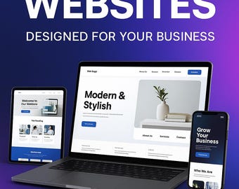 Diseño web personalizado para pequeñas y medianas empresas / Revisiones ilimitadas / Compatible con dispositivos móviles / Optimizado para SEO / Entrega rápida