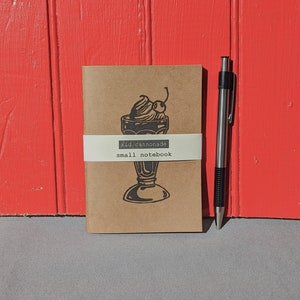 Handprinted Milkshake Notebook - Small