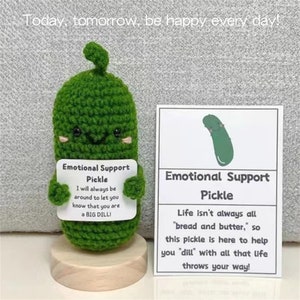 Emotional Support Pickle Handmade Crochet Pickle-positive Potato