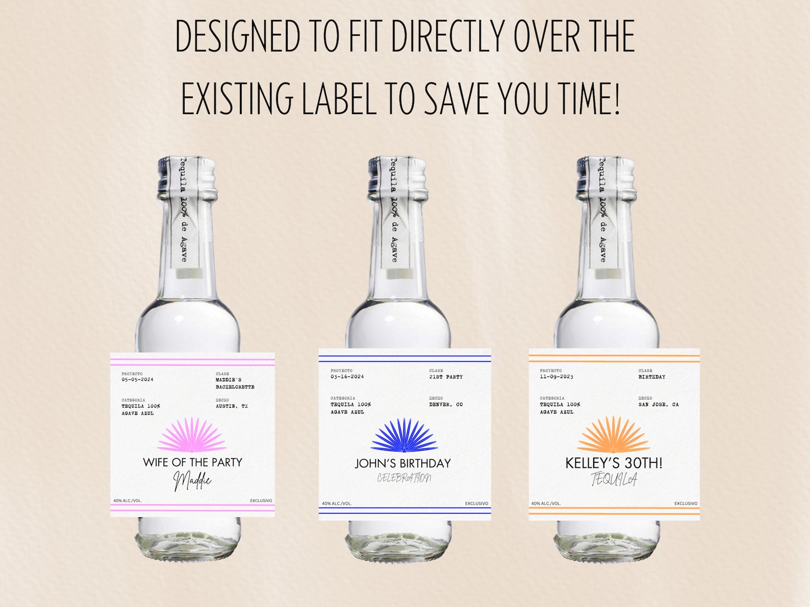 Printable Customizable Casamigos Label Canva, Tequila Label/twenty Fun ...