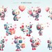 50 Valentine Robot Clipart Set - Robot Hearts and Love Clip Art PNG ...