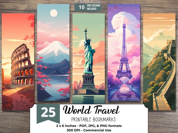 Zaamwoyy World Map Bookmarks – 200pcs Bulk Pack With Ribbons, Geography Classroom Decor, Gifts For Book Lovers, Students, Teachers - View #8