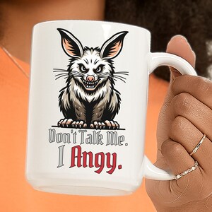 Don&#39;t Talk Me I&#39;m Angy Funny Rabbit Mug, Humor Bunny Coffee Mug, Work Humor, Gift for Family and Friends