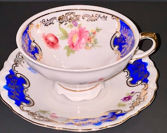 Winterling Bavaria Vintage Rose Tea Cups