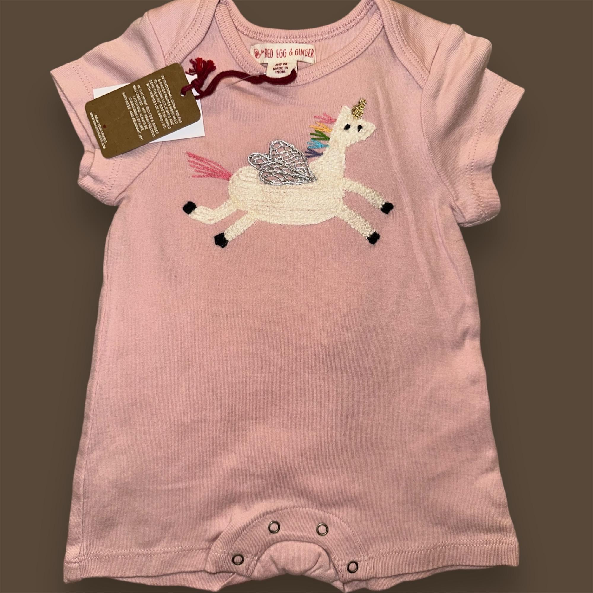 Red Egg Ginger Unicorn Romper