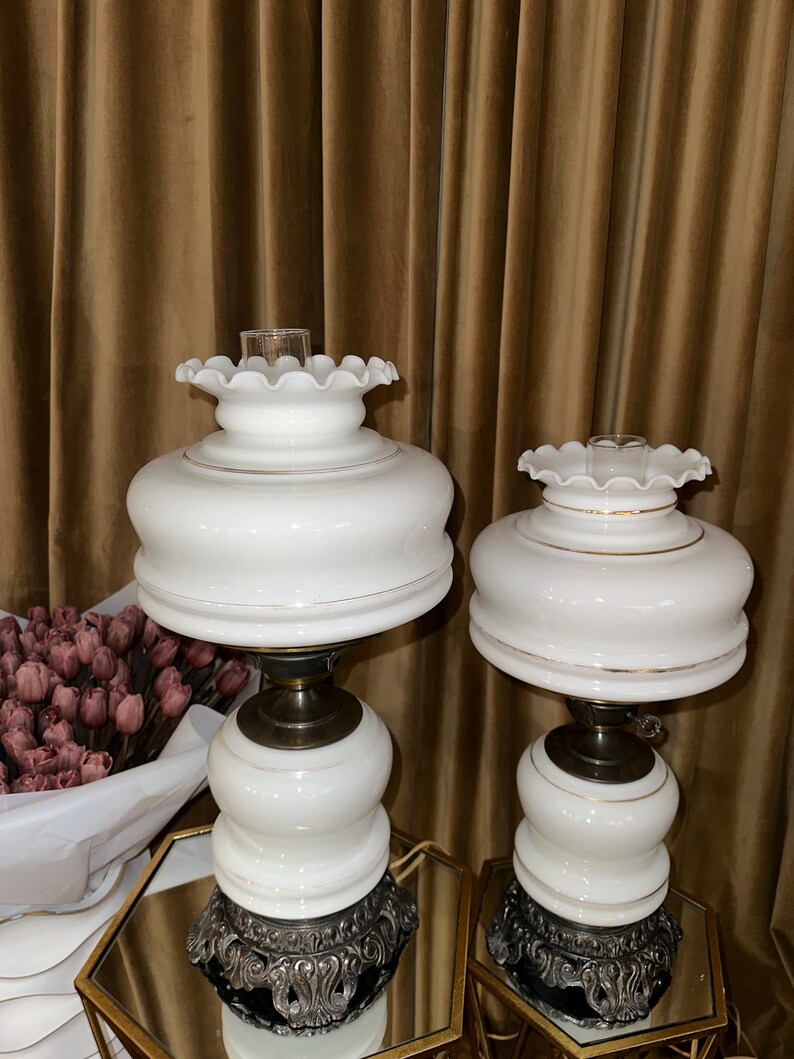 GWTW Hand Painted Hurricane Lamps zdjęcie 2