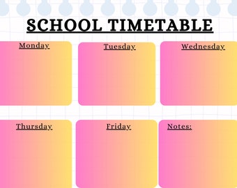 Organisation Time Table Class Timetable, Organisation, Planner, Diary, School, College ...