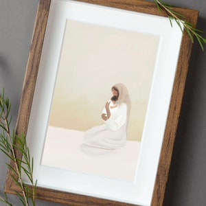 Christ holding Baby, Loss of baby, nursery art, miscarriage, loss of infant, stillborn, Jesus holding baby, baby gift, baby blessing