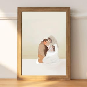 Jesus Holding Babies Art Print: Sympathy Gift (8x10)
