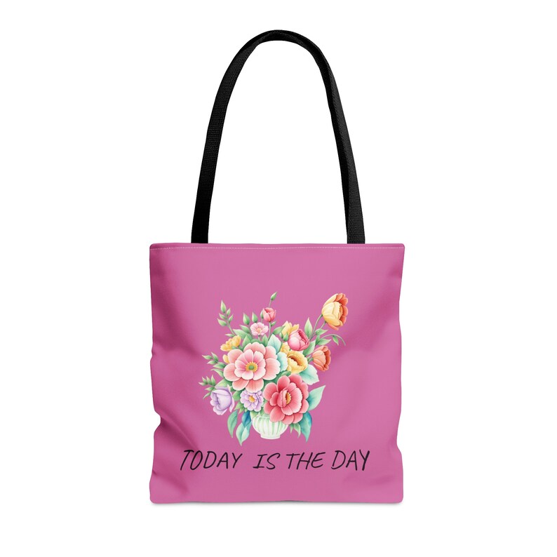 Tote Bag,today is the Day Tote Bag,beach Bag,floral Tote Bag,shoulder