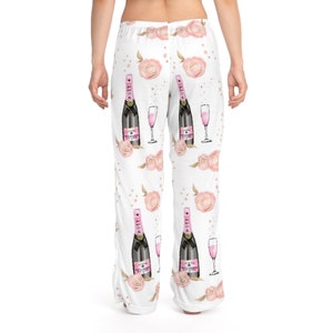 Damen Pyjama Hose,Bachelerotte PJ Hose,Schlafhose,Pyjama Set Frauen,Weinflasche Pyjama Hose,Geschenk für Weinliebhaber,Geschenk für Weinliebhaber Bild 5