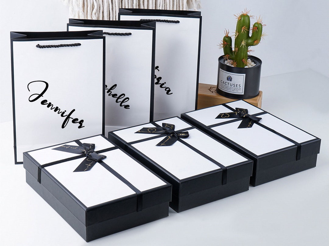 Personalized Empty Gift Box With Gift Bag Personalized Gift Etsy Australia