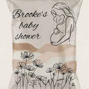 Baby girl favor bag | Baby shower favor bag | Digital baby theme | neutral favor bag | Baby shower design | Girls favor bag | Baby shower