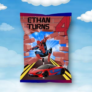 Spiderman theme favor bag | Boys favor bag | Spiderman custom favor | Spiderman birthday | Spiderman favor bag | Spiderman digital file
