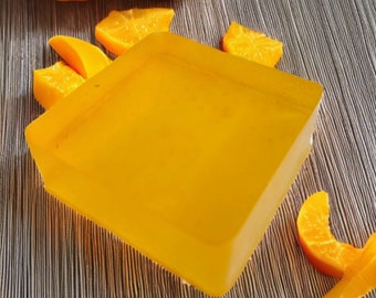 Savon riche hydratant à la mandarine en barre pour le corps parfumée Savon végétalien fait main avec 100 % d'huiles essentielles pures Cadeaux de mariage Cadeau pour elle ou pour lui