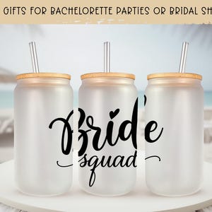 Personalized Bachelorette Party Gift, Bridesmaid Proposal Gift, Personalized Frosted Glass Tumbler,  Maid of Honor Gift, Bridal Party Favors