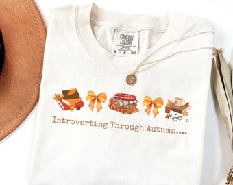 Fall Booklovers Shirt, Comfort Colors Book Lover Shirt, Fall Shirt for Women,  Womens Fall Shirt, Autumn Vibes Shirt, Book Reader shirt