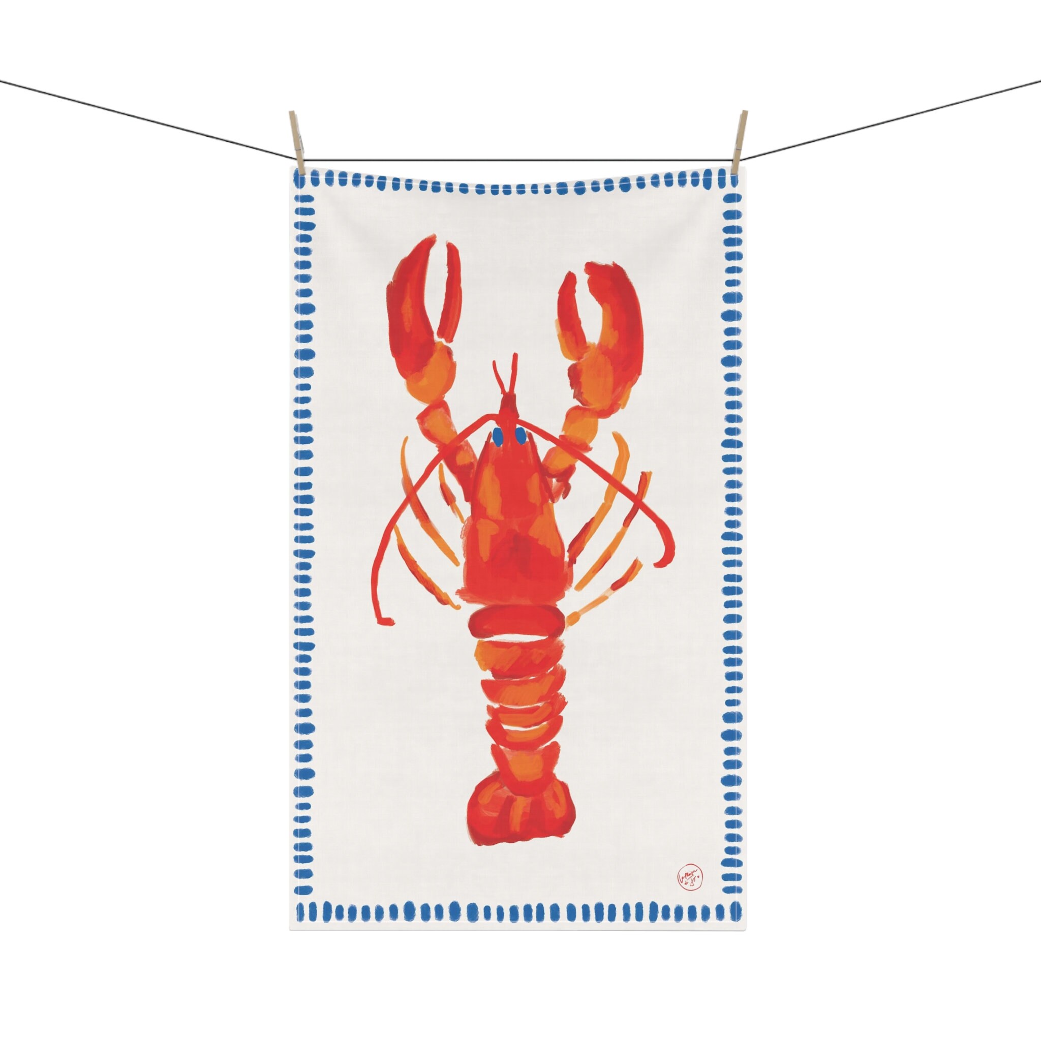 PLITI Asciugamano Da Cucina Con Gamberi E Aragosta – Regalo Divertente Per Amanti Del Pesce, Microfibra Assorbente 39,9x60 Cm