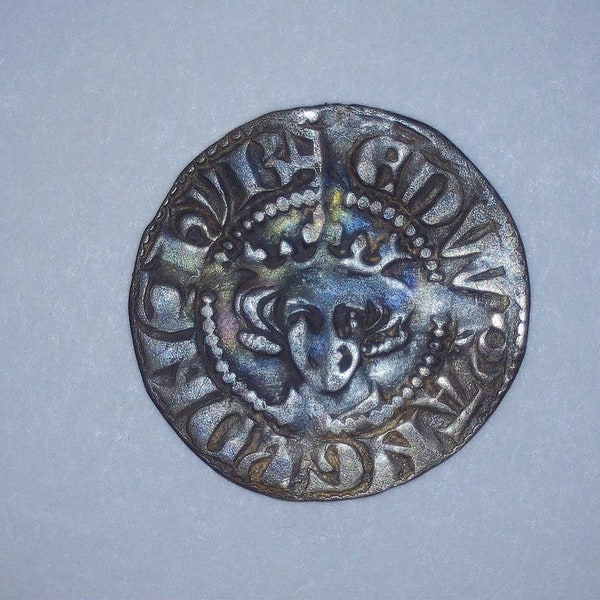 Genuine Edward II 1307-1327 Medieval England Hammered Silver Penny - London Mint plus 1 full and 4 cut Hammered  Medieval Silver pieces.