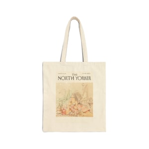 Cotton Canvas Tote Bag | Magazine Design Tote | Stylish Tote Bag | The New Yorker | Trendy Tote Bag | Aesthetic Coquette Tote Bag | Cute