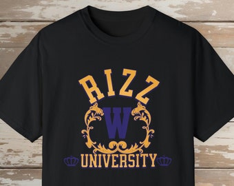 Rizz University Unisex Sweatshirt, W Rizz Shirt, Rizz me Up Athletic Varsity Rizz God Shirt, Gift for Bestie, Meme Tee, Trend Gift
