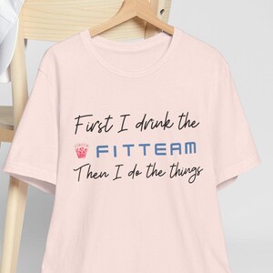 Fitteam Tshirt, Workout T-shirt, Gym Tee, Fitness Shirt, Athlete Apparel, Exercise Top