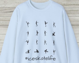 Figure Skating Sweatshirt, Ice Skating Sweatshirt, Figure Skating Shirt Women, Figure Skating Gift, Jumps Gift