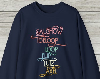 Figure Skating Sweatshirt, Ice Skating Sweatshirt, Figure Skating Shirt Women, Figure Skating Gift, Jumps Gift