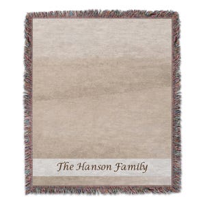 Personalized Family Name Blankets, Custom Woven Blanket, Unique Gifts for Family, Personalized Home Decor, Family Last Name