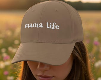 Mama Life Embroidered Unisex Classic Dad Hat, Mom Hat, Mom Gift Cap, Funny Mom Hat, New Mom Gift, Mama Gift, Retro Mom Hat, Baseball Cap