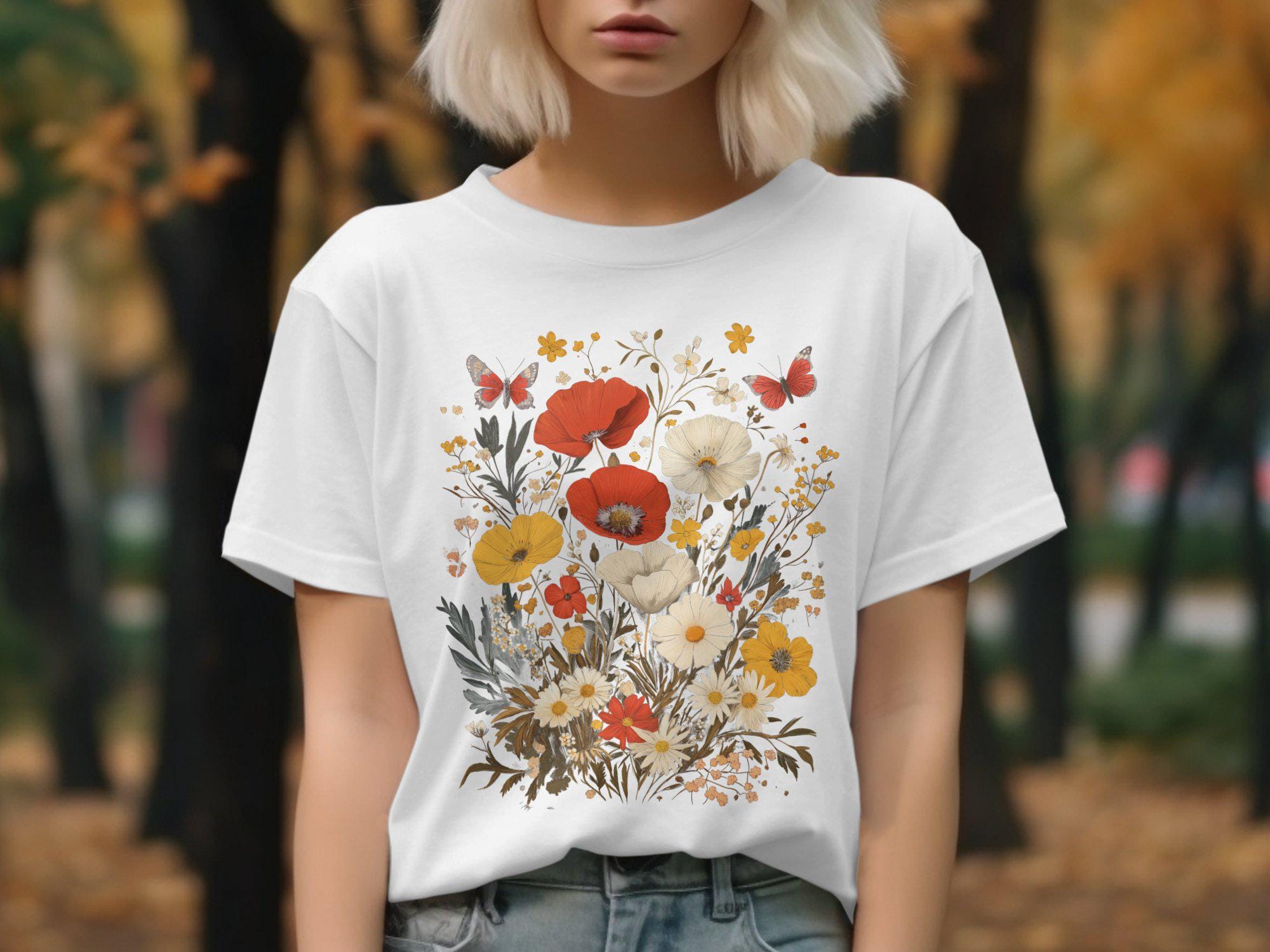 T-shirt Ampia Con Ricamo Fiore Bianco Lana - Acquista Online | Terranova