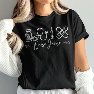 Personalized Nurse T-Shirt, Comfort Colors Shirt, Gildan Sweatshirt, Medical Tee, Nurse Gift, Doctor Shirt, Healthcare Worker Apparel
