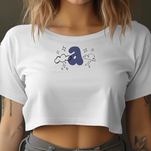 Initial A Tank Top,Cloud Starry Crop Top,Letter A Unique Design Tank Top,Sky Lover Clothing,Alphabet Gift Idea,Dreamer Style Vest