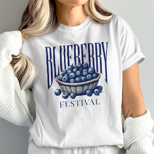Blueberry Festival T-Shirt, Blueberry Sweatshirt, Summer Fruit Tee, Berry Lover Gift, Fresh Food Apparel, Farm Design, Blueberry Graphic