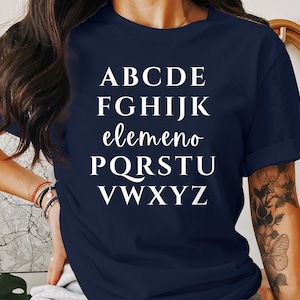 Funny ABCDEFGHIJK Elemeno PQRSTUVWXYZ T-Shirt or Sweatshirt, Alphabet Humor Shirt, Literacy Joke Tee, Witty Letters T-Shirt, Teacher Gift