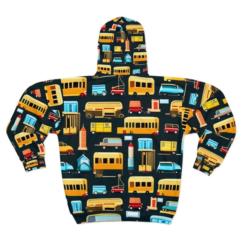 School Bus All Over Print Zip Hoodie image 5